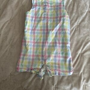 Janie and Jack Pastel Tie-Dye Dress in White with Pink and Yellow Hues